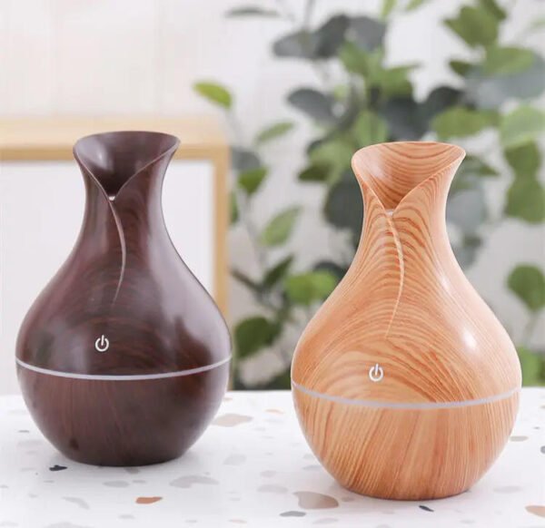 essential-oil-diffuser-light-dark-wood-colors Essential oil diffuser available in light and dark wood colors